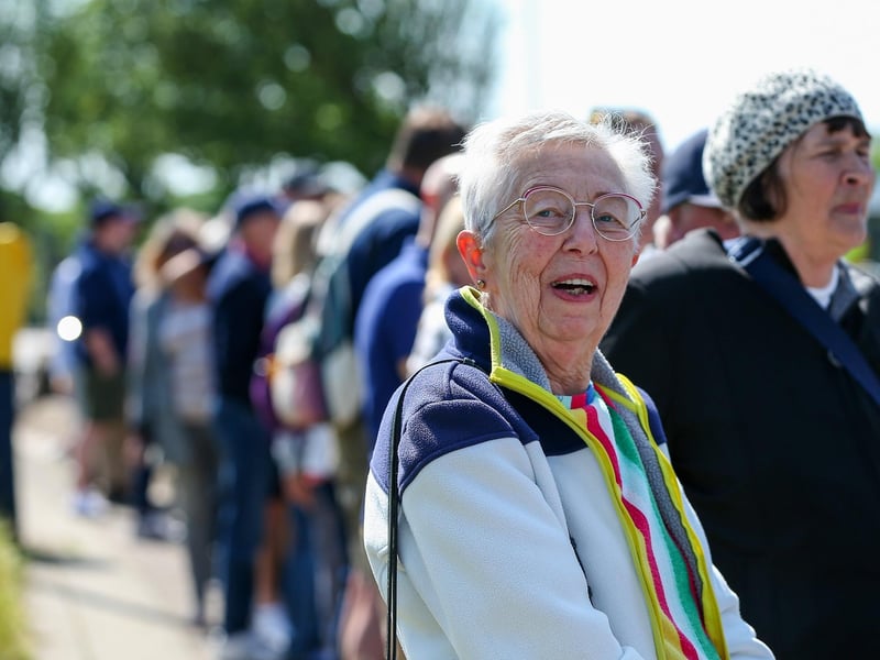 Crowds at the D-Day 80 national commemorative event, Southsea Common, Portsmouth.Picture: Chris  Moorhouse (050624-028)