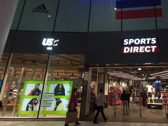 Sports Direct in Cascades Shopping Centre, Portsmouth.