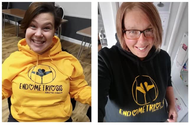 Endometriosis South Coast will be taking on a 19-mile walk to raise funds and awareness. Pictured: Founder Jodie Hughes and trustee Mel Slama-Hardy