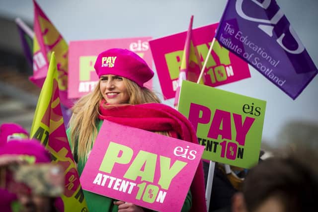Schools in Scotland are set to close in January as teachers prepare to walk out again in pay dispute.  Picture: Lisa Ferguson.