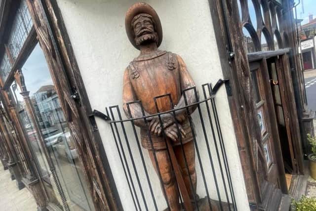 The statue which has been taken from outside a salon in Southsea. Picture: Tony Wood Hair
