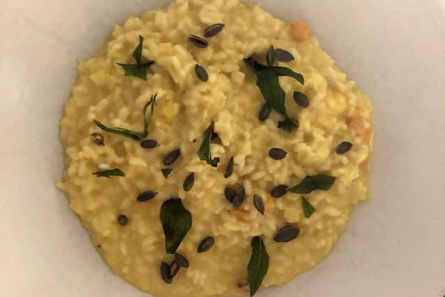 The Still and West: The pumpkin risotto, with mascarpone, crispy sage and pumpkin seeds (£13).