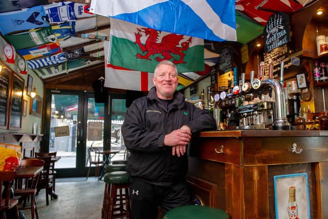 Owner Iain Kirby at Shenanigans Irish Bar, Southsea.
Picture: Habibur Rahman