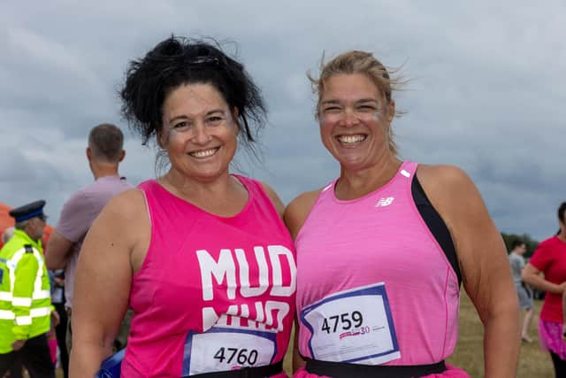 Race for Life Pretty Muddy took place on Saturday morning on Southsea Common as children and adults took on the obstacle course race.

Pictured - Johanna Whatmore and Kat Davies 
Photos by Alex Shute