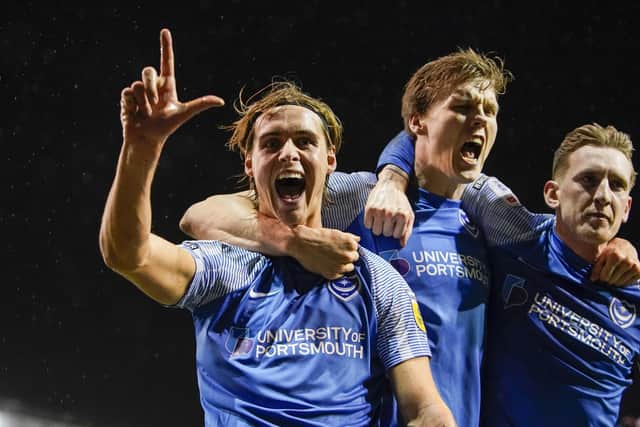 Ryley Towler celebrates his first goal against Bolton.