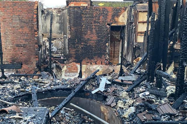The aftermath of the fire at Anglesey Lodge in Gosport on November 6. Pictured on the morning after the blaze on November 7. Picture: Adam MP