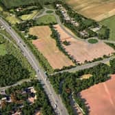 An impression of how the new-look Junction 10 of the M27 might look, released in 2019