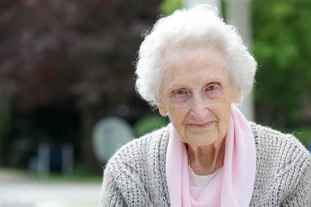 Mary Garland (102) from Emsworth, is known to be the oldest employee that worked for Knight & Lee in Southsea.
Picture: Sarah Standing (290419-6049)