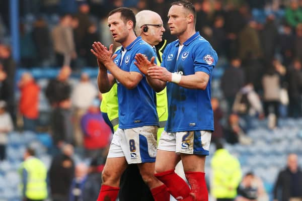 Michael Doyle and Ben Davies were room-mates and firm friends during their time at Pompey in the 2015-16 season. Picture: Joe Pepler