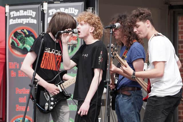 Students from St Vincent College performing live