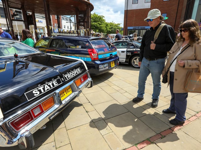Lloyd Morgan and Sandy Reeder at Fareham 999 Day.Picture: Chris  Moorhouse (220624-16)