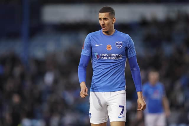 Pompey loanee Gassan Ahadme has admitted he’s found senior football ‘tough’ following his arrival from Norwich City in the summer. Picture: Jason Brown/ProSportsImages