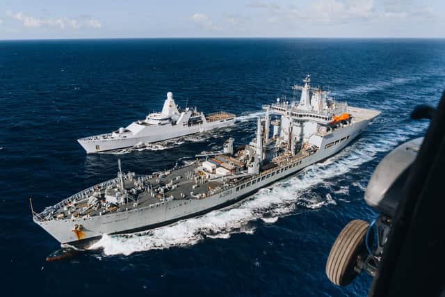 RFA conducts fuel RAS with HMNLS Holland in the central Caribbean. JOE JACKSON