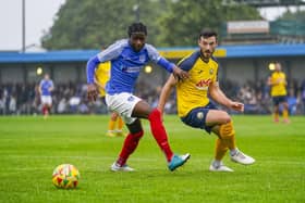Koby Mottoh has been handed his maiden Pompey start for tonight's EFL Trophy encounter with Fulham Under-21s. Picture: Jason Brown/ProSportsImages