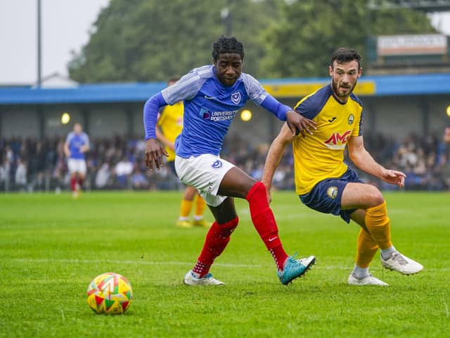 Koby Mottoh has been handed his maiden Pompey start for tonight's EFL Trophy encounter with Fulham Under-21s. Picture: Jason Brown/ProSportsImages