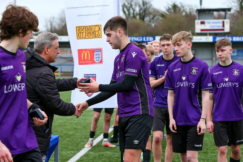 Gosport Falcons Black receive their runners-up medals. Picture: Chris Moorhouse