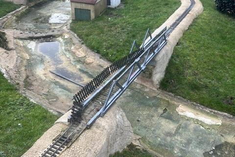 Damage caused by vandals at Southsea Model Village.