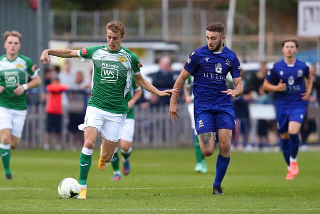 Harry Sargeant, right, has been reunited with his former US Portsmouth colleague James Franklyn, left, at Moneyfields. Picture: Chris Moorhouse