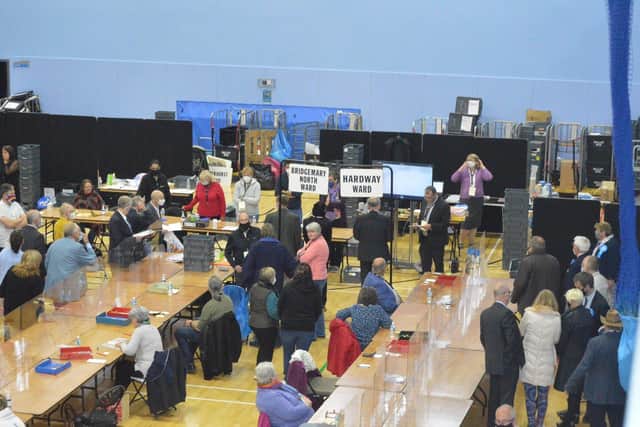 The count at Gosport Leisure Centre for Gosport Borough Council
Picture David George