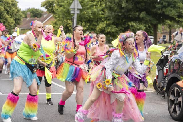 The procession in full swing at the Paulsgrove and Wymering Carnival 2024