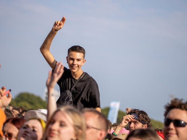 Pictured - Fans enjoying Inhaler on the Common Stage. Photos by Alex Shute