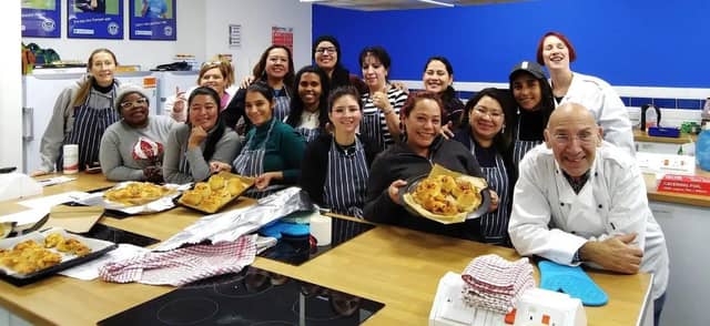 Loaves of Love class: our participants and the Chefs.