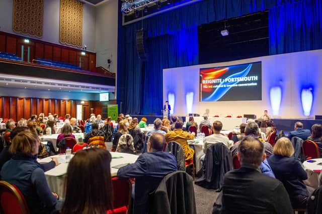 Ben Dowling speaking at the event. Picture: Habibur Rahman