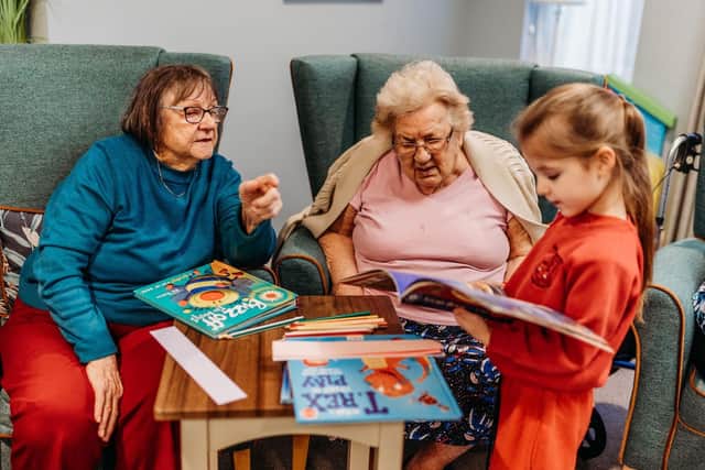 Pear Tree Court care home welcomed Horndean Infant School pupils for an intergenerational storytelling session