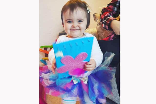 Cheryl's daughter, Harley, celebrated her first birthday on February 6.