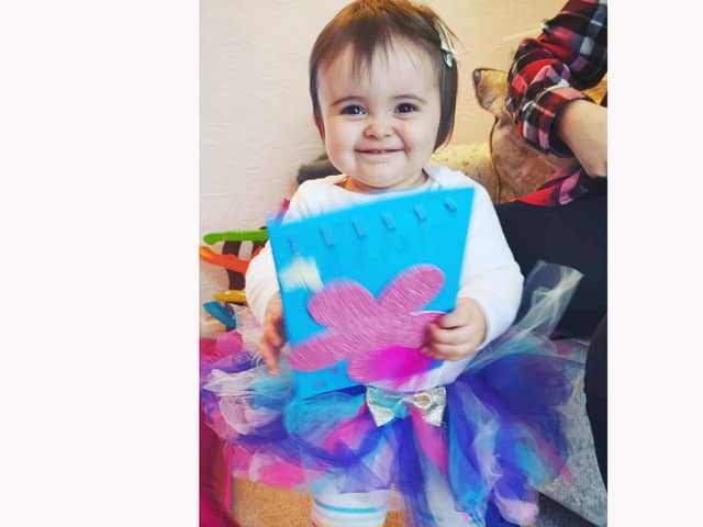 Cheryl's daughter, Harley, celebrated her first birthday on February 6.