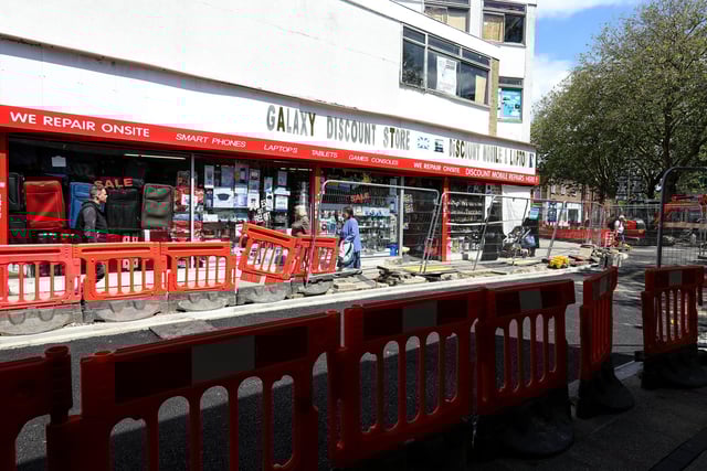 Construction site in Charlotte Street, Portsmouth, where a bus gate is being built.Picture: Chris Moorhouse