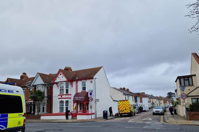Emergency crews attend serious assault in Devonshire Avenue, Southsea. Pic Stu Vaizey
