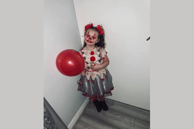 Lyla Belle, aged four was definitely ready for the Halloween weekend!