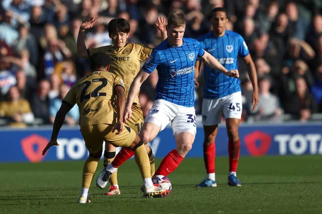 Rob Atkinson could be back in Pompey’s side for the Good Friday trip to Norwich, according to John Mousinho. Picture: Peter Nicholls