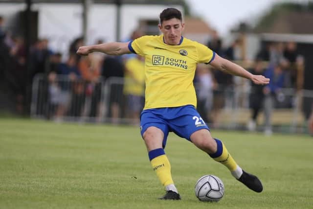 Summer signing scored in Hawks' friendly win at Horndean. Picture: Kieron Louloudis