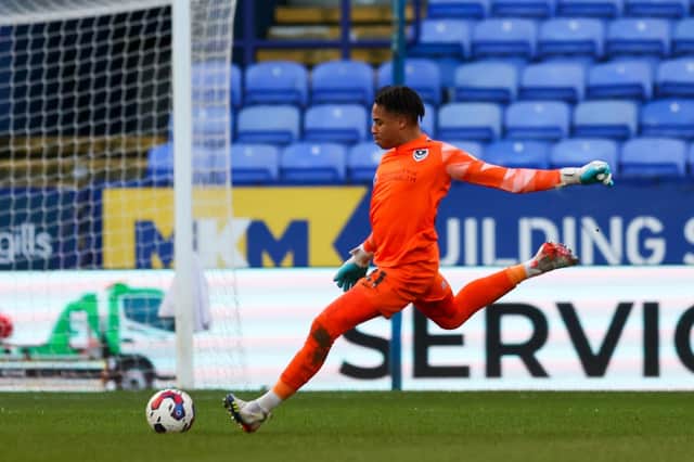 Pompey's League One debutant Josh Oluwayemi was Adrian Bennett's choice as man of the match in Saturday's 3-0 defeat at Bolton. Picture: Simon Davies/ProSportsImages