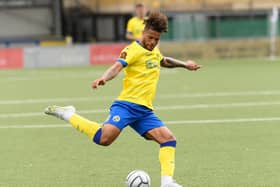 Josh Passley returns for Hawks at St Albans after being handed a rest against Winchester City. Picture: Keith Woodland (310721-433)