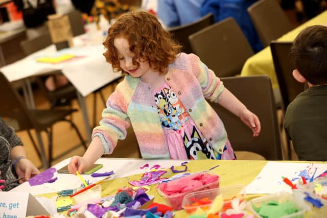 Creative fun at Springwood Community Centre. Picture: Sam Stephenson.