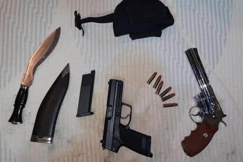 Weapons seized by police in Gosport as part of a county lines crackdown week. Picture: Hampshire police