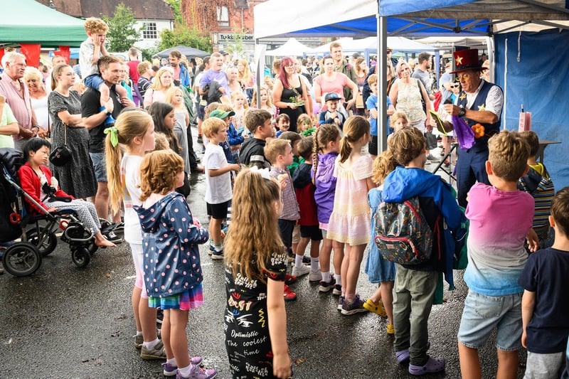 Pictured is: Children enjoy the magic show
Picture: Keith Woodland (100921-2)