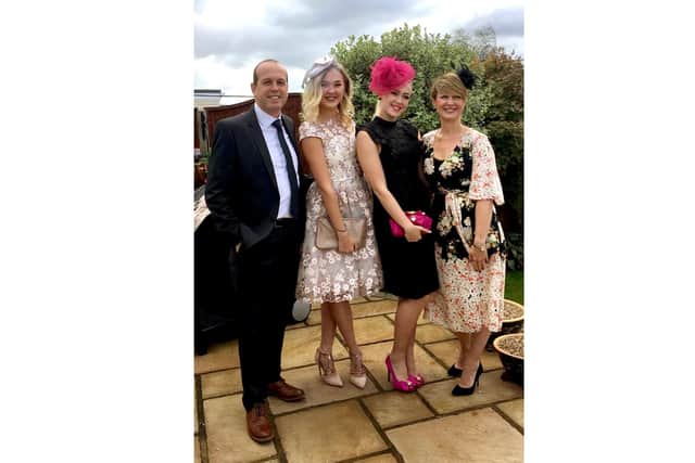Jess with her family in November 2016, two months before she came ill.