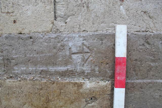 Historic stonemasons signatures found during Southsea sea defence work. Picture Portsmouth City Council