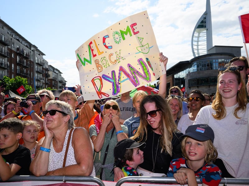 Family and friends welcomed the crews home after 11 months at sea.Picture: Keith Woodland (270721-173)
