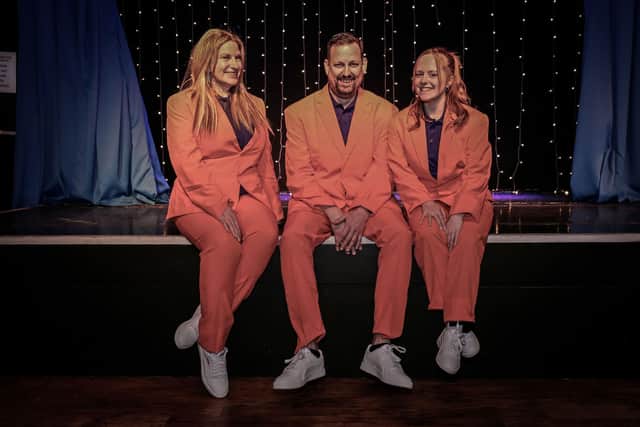 THE TRIBE entertainment team at Hayling Island (left to right) Hazel Mallinson, Duncan Clarke and Elysia Sheridan.