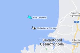 Fake: GPS tracking data which appeared to show HMS Defender and a Dutch frigate charging towards a Russian naval base.