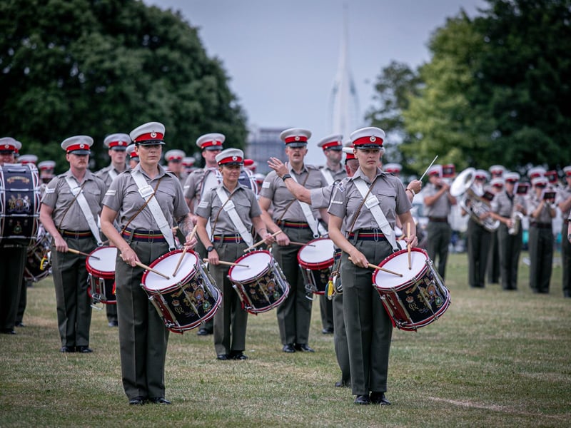 Royal Marines Band Service Beating Retreat Rehearsals on Whale Island, Portsmouth on Wednesday 3rd July 2024
Picture: Habibur Rahman