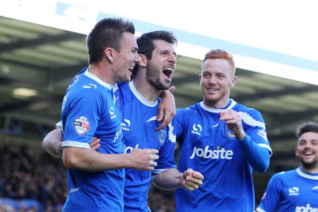 Danny Hollands scored five goals in seven games after joining Pompey on loan in March 2014. Picture: Joe Pepler