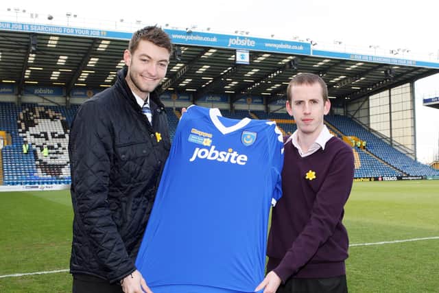 New Bristol Rovers chief executive Tom Gorringe (left) with Pompey media manager Neil Weld ahead of a charity challenge climbing Mount Kilimanjaro for charity in 2011.