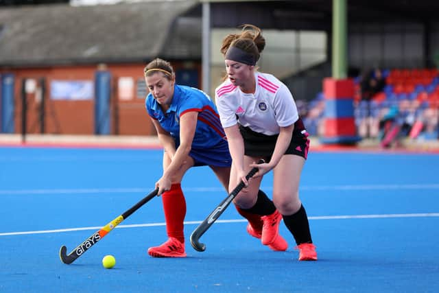 US Portsmouth's Dee Baker, left, v Portsmouth  3rds.
Picture: Chris Moorhouse