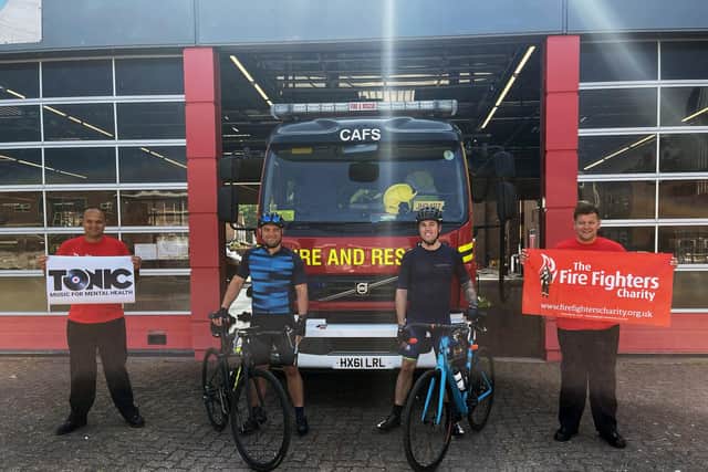 Firefighters Dan Reeks, Brad Yates, James Johnson and Nico Razzell are doing the Pilgrimage of Pain.